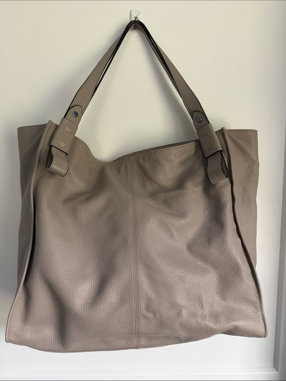 Lodis Taupe Leather Tote Bag